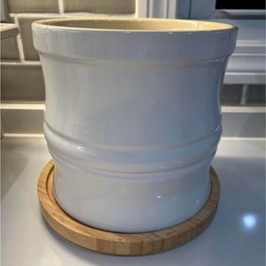 Oversized Crock Kitchen Utensil Holder and Turntable